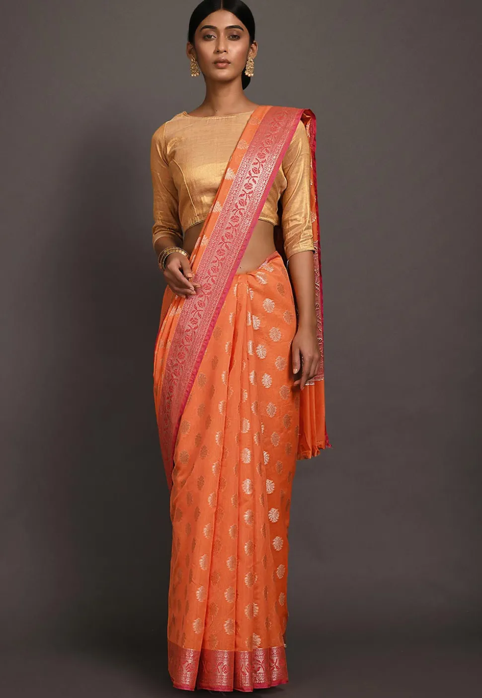 Banarasi Saree in Orange