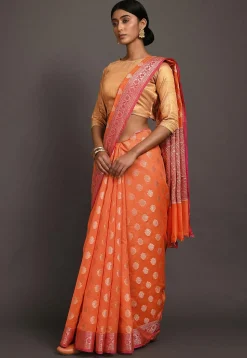 Banarasi Saree in Orange