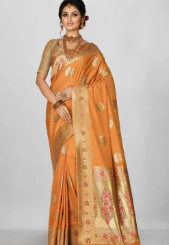 Banarasi Saree in Orange