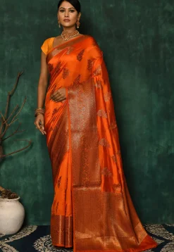 Banarasi Saree in Orange