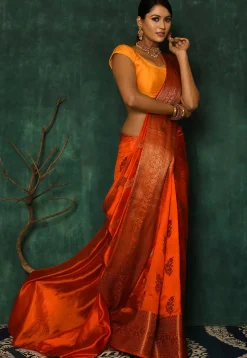 Banarasi Saree in Orange