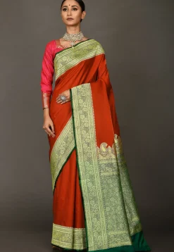 Banarasi Saree in Orange