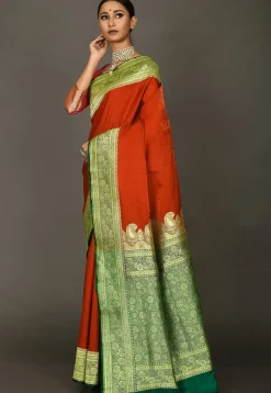Banarasi Saree in Orange