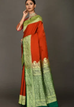 Banarasi Saree in Orange