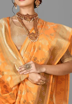 Banarasi Saree in Orange