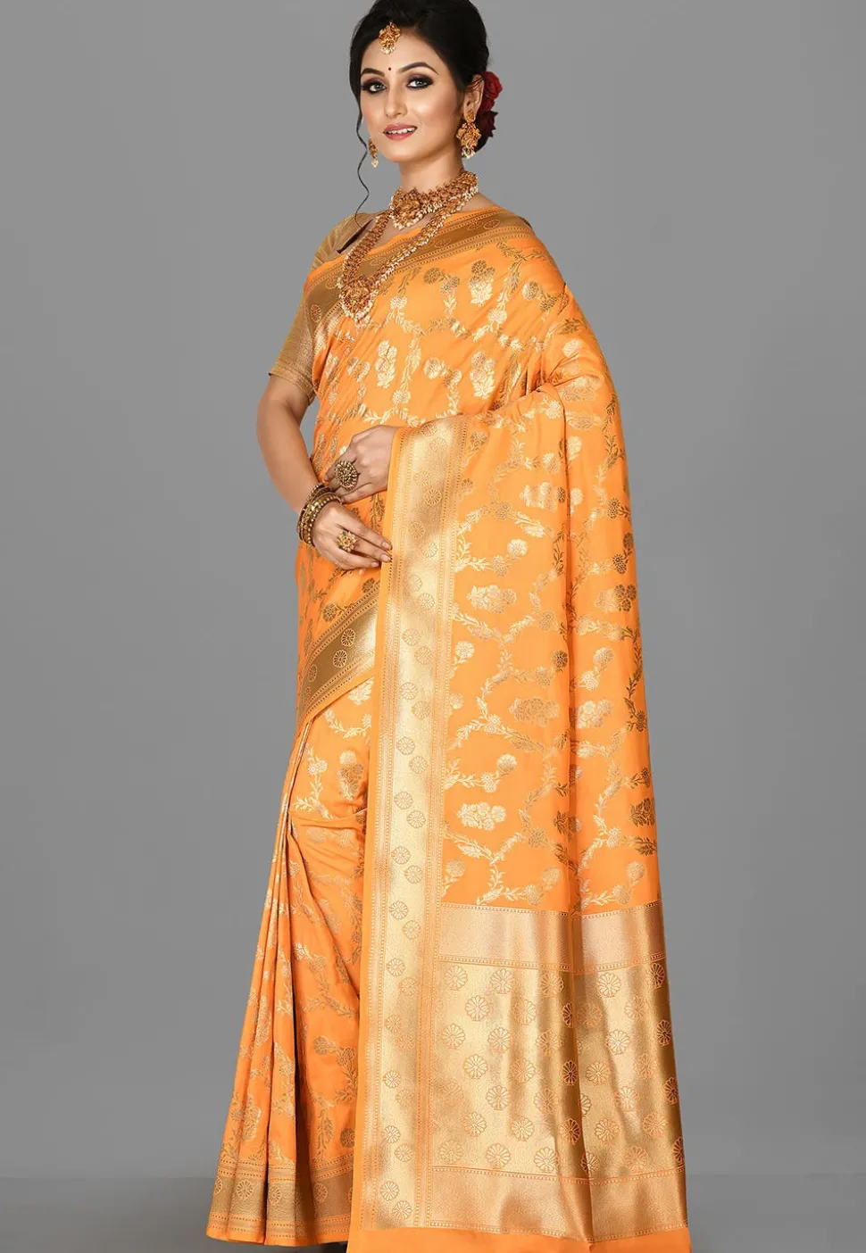 Banarasi Saree in Orange