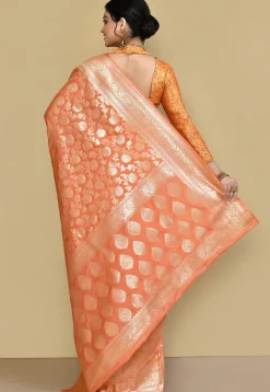 Banarasi Saree in Peach