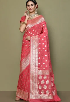Banarasi Saree in Peach