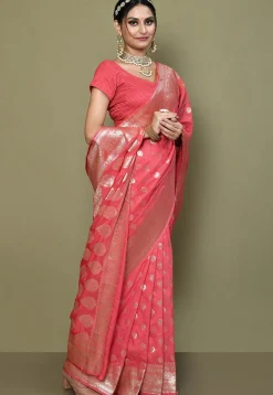 Banarasi Saree in Peach
