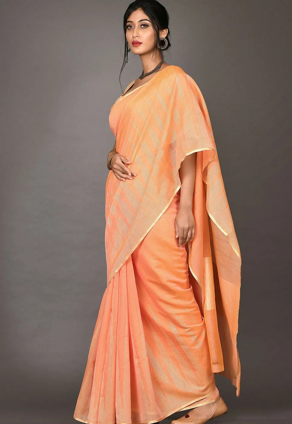 Banarasi Saree in Peach