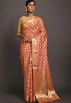 Banarasi Saree in Peach