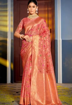 Banarasi Saree in Peach