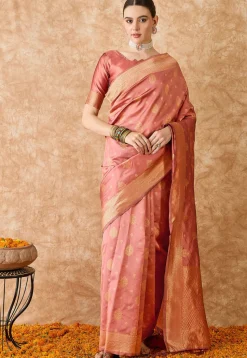 Banarasi Saree in Peach