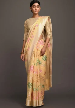 Banarasi Saree in Peach