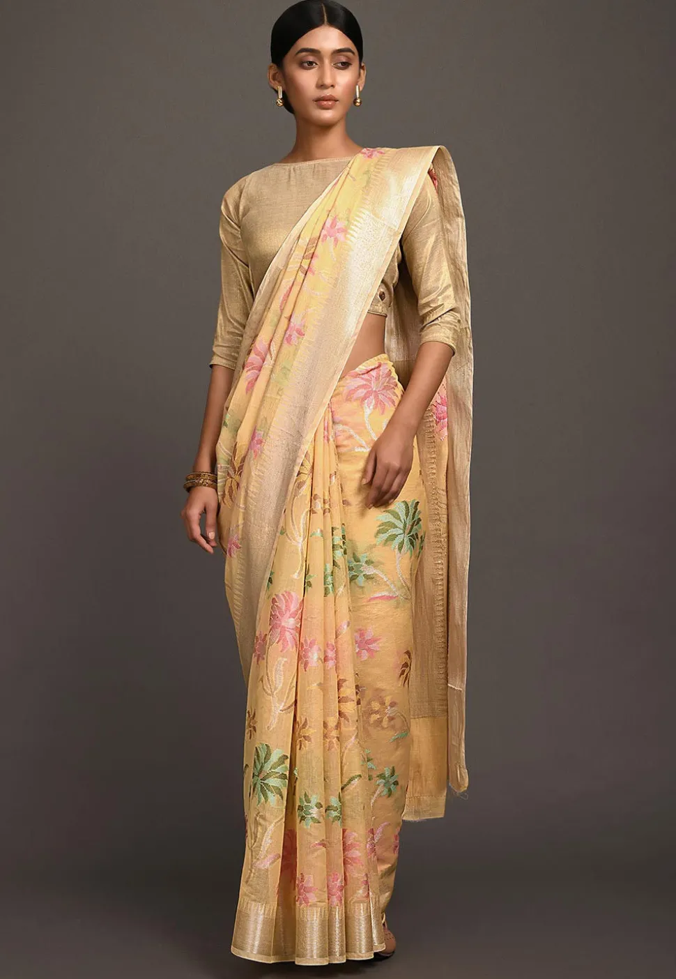Banarasi Saree in Peach