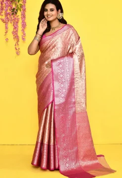 Banarasi Saree in Peach