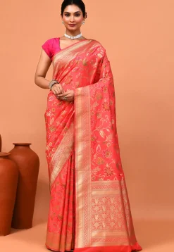 Banarasi Saree in Peach