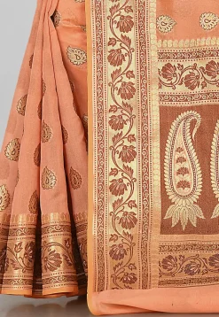 Banarasi Saree in Peach