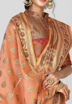 Banarasi Saree in Peach