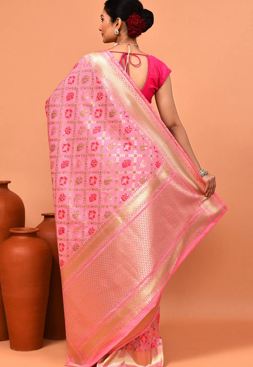 Banarasi Saree in Pink