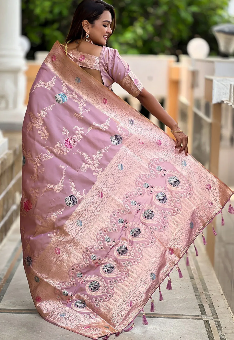 Banarasi Saree in Pink