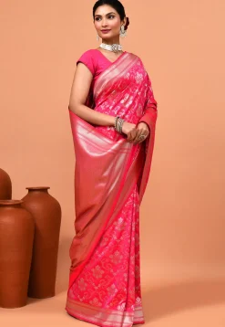 Banarasi Saree in Pink