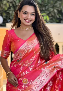 Banarasi Saree in Pink
