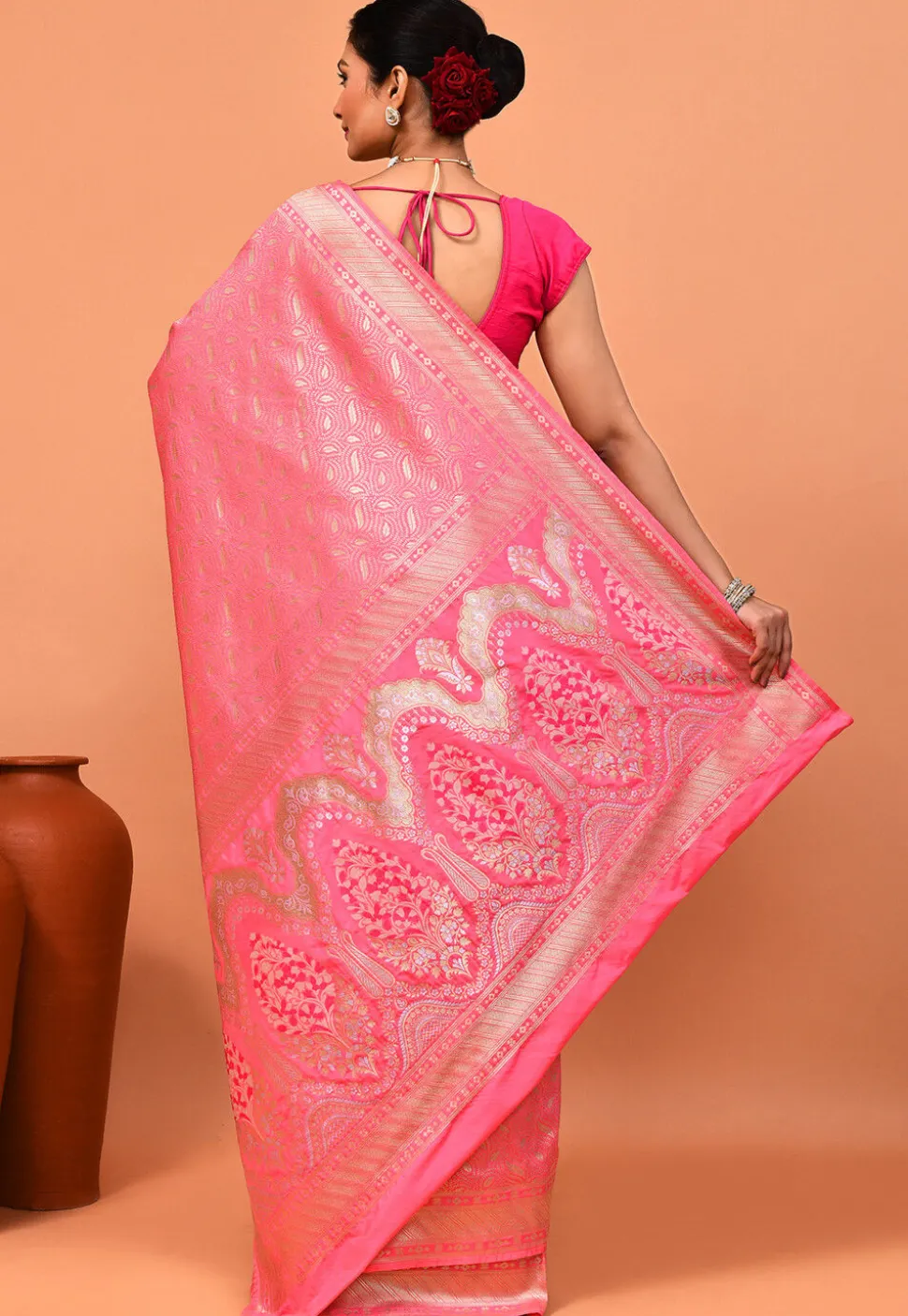 Banarasi Saree in Pink