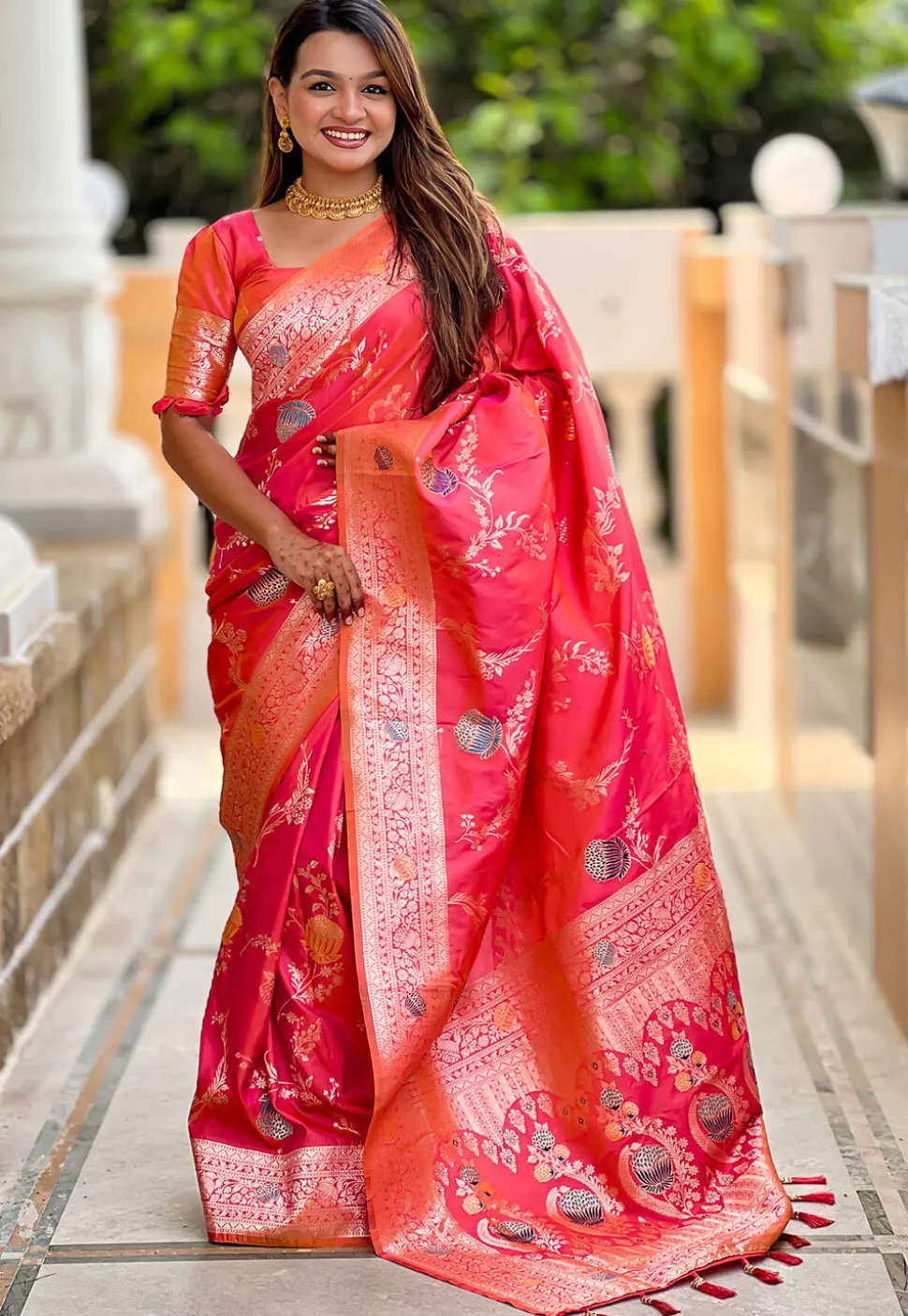 Banarasi Saree in Pink