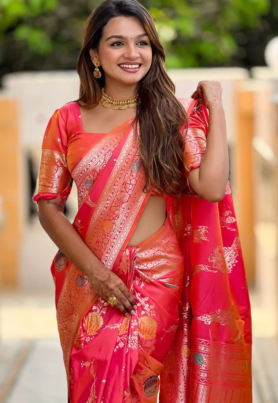 Banarasi Saree in Pink