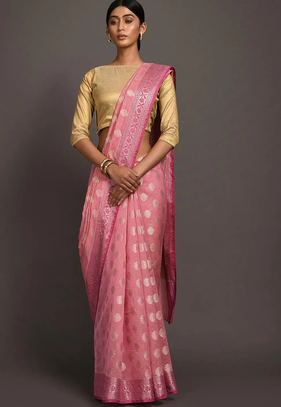 Banarasi Saree in Pink