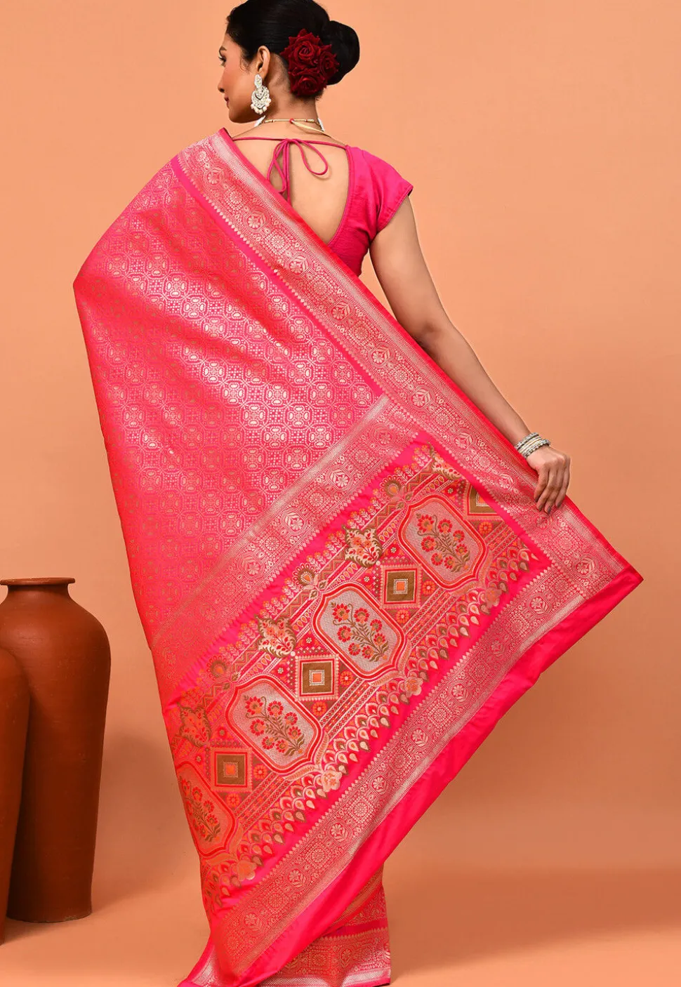 Banarasi Saree in Pink