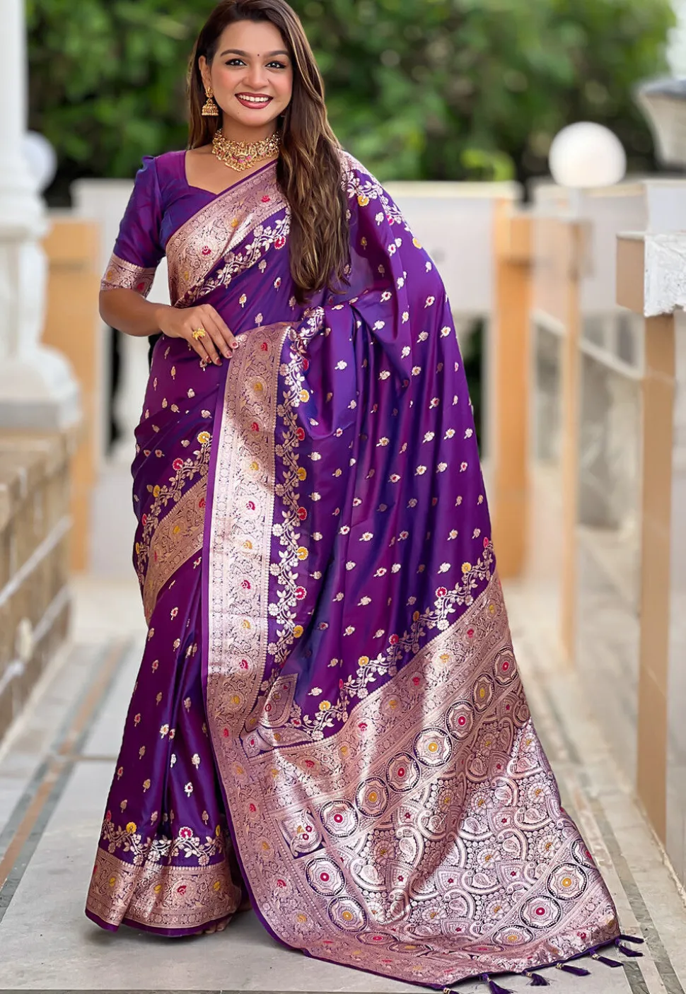 Banarasi Saree in Purple