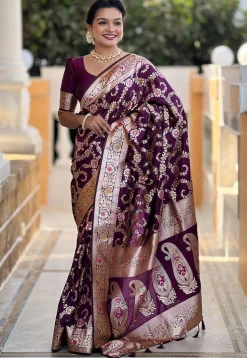 Banarasi Saree in Purple