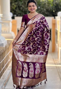 Banarasi Saree in Purple