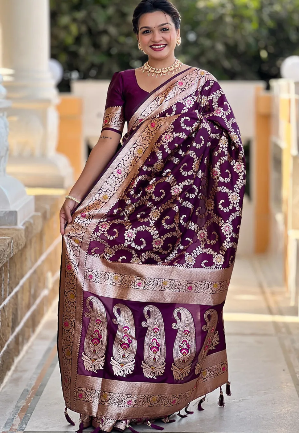 Banarasi Saree in Purple