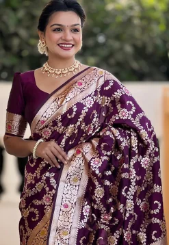 Banarasi Saree in Purple