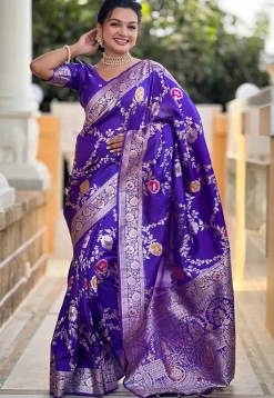 Banarasi Saree in Purple