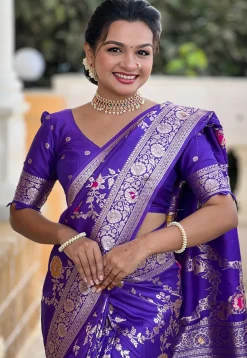 Banarasi Saree in Purple