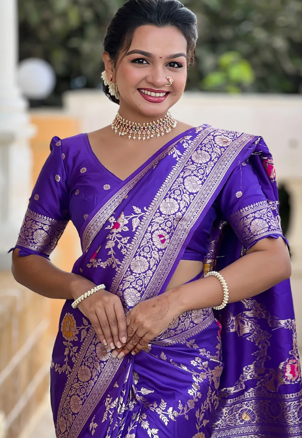Banarasi Saree in Purple