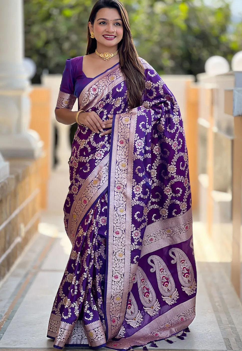 Banarasi Saree in Purple