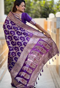 Banarasi Saree in Purple