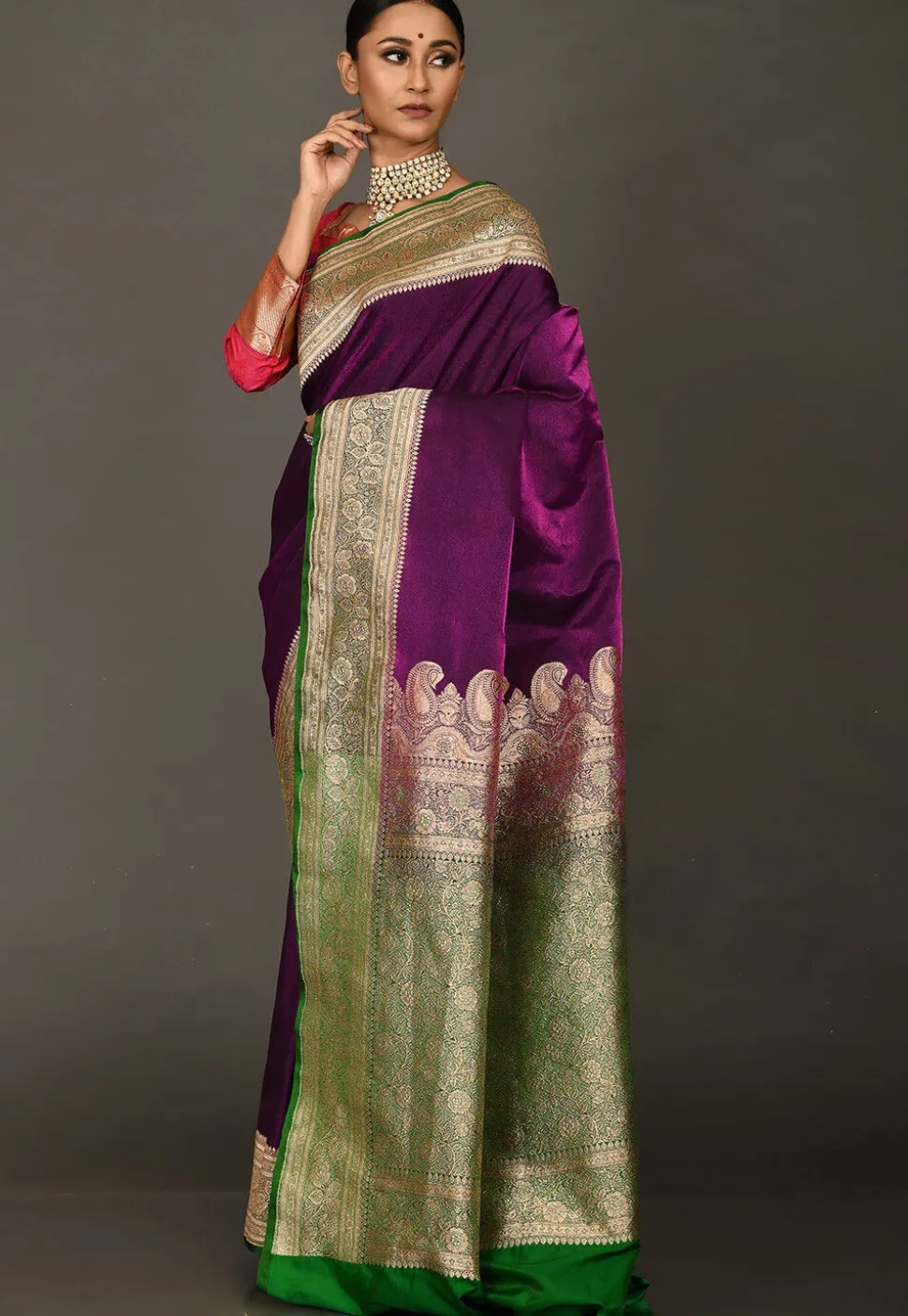 Banarasi Saree in Purple