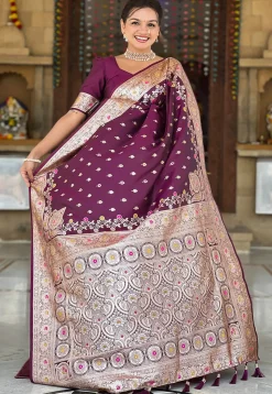 Banarasi Saree in Purple