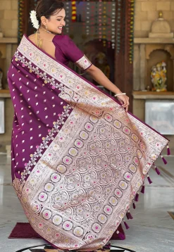 Banarasi Saree in Purple