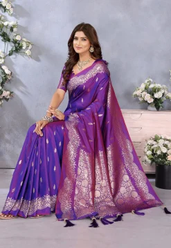 Banarasi Saree in Purple