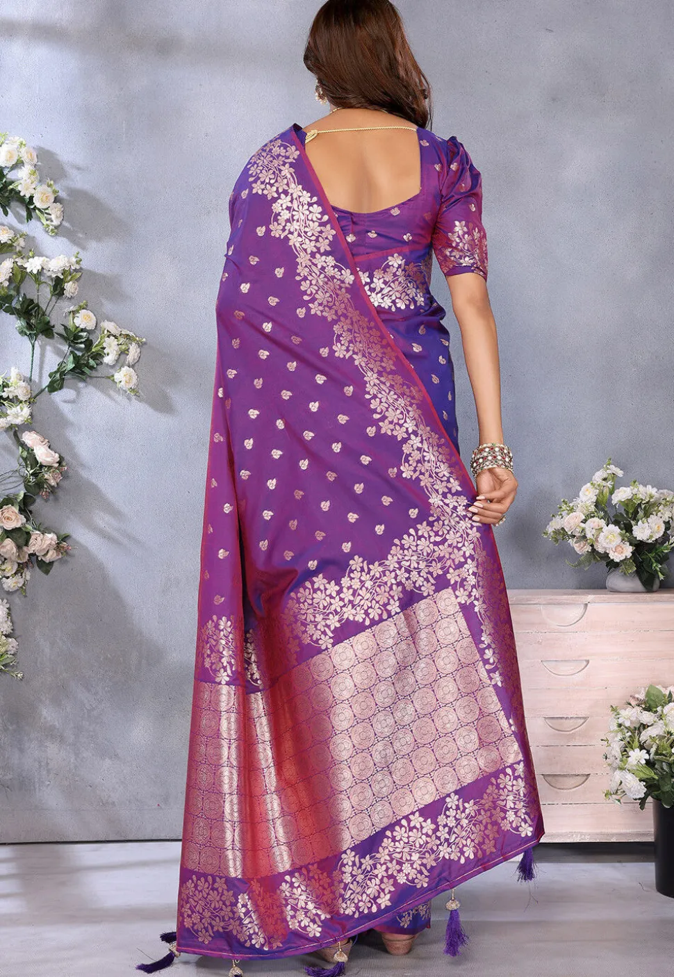 Banarasi Saree in Purple