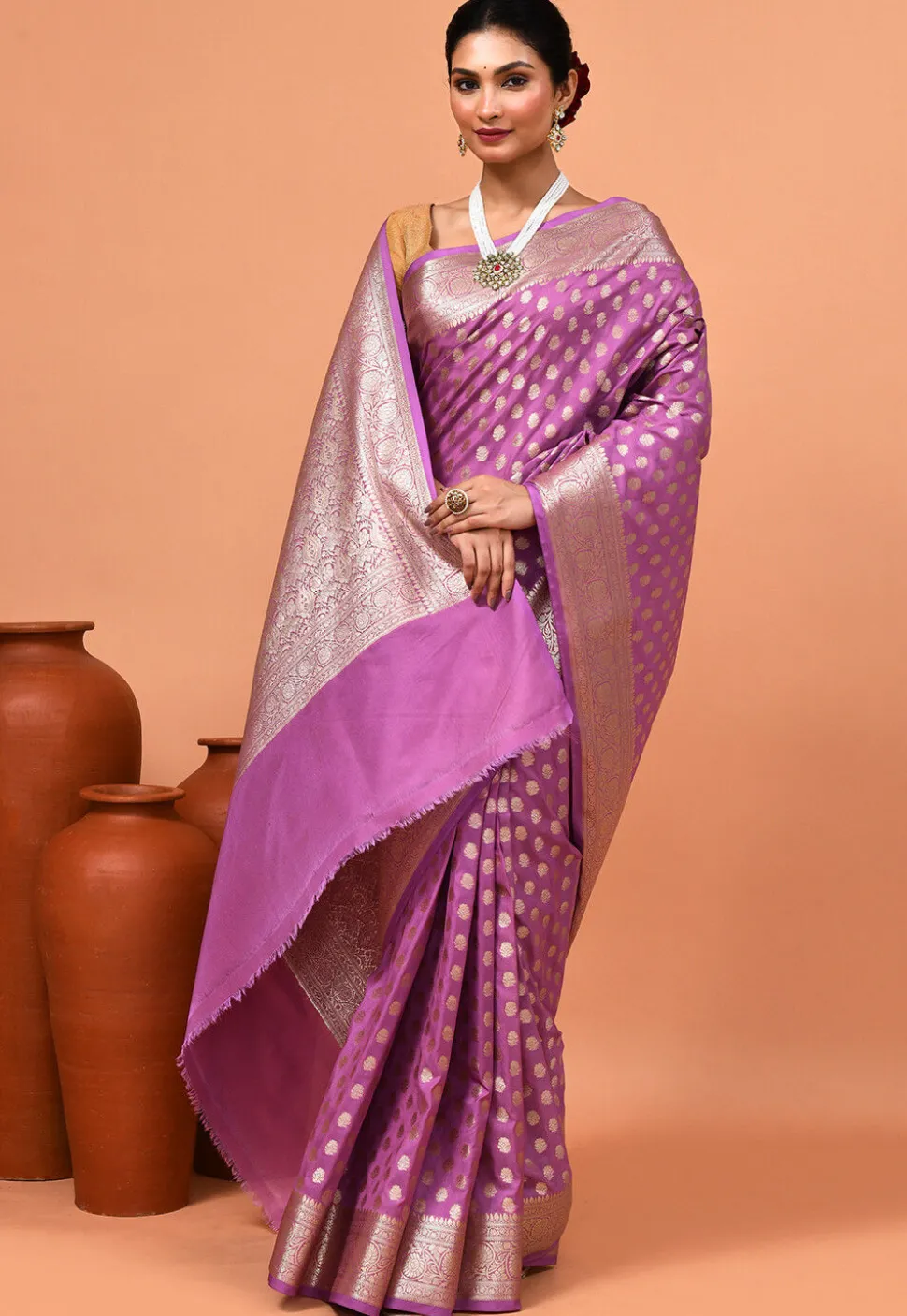 Banarasi Saree in Purple