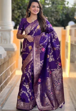 Banarasi Saree in Purple