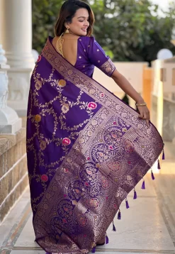 Banarasi Saree in Purple